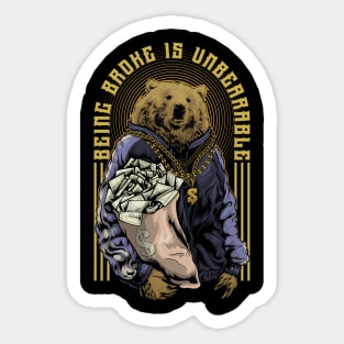 RICHES BEAR Sticker